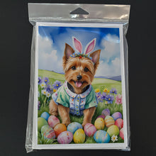 Load image into Gallery viewer, Australian Terrier Easter Egg Hunt Greeting Cards - Blank Note Cards – 8-Pack of Artist-Designed Cards with Envelopes