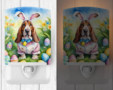 Load image into Gallery viewer, Basset Hound Easter Egg Hunt Ceramic Night Light