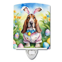 Load image into Gallery viewer, Basset Hound Easter Egg Hunt Ceramic Night Light