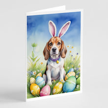 Load image into Gallery viewer, Beagle Easter Egg Hunt Greeting Cards - Blank Note Cards – 8-Pack of Artist-Designed Cards with Envelopes