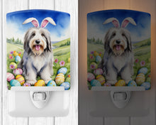 Load image into Gallery viewer, Bearded Collie Easter Egg Hunt Ceramic Night Light