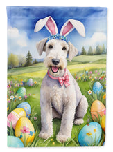 Load image into Gallery viewer, Bedlington Terrier Easter Garden Flag - Easter Egg Hunt - Dog-Themed Spring Yard Decor