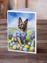 Load image into Gallery viewer, Belgian Tervuren Easter Egg Hunt Greeting Cards - Blank Note Cards – 8-Pack of Artist-Designed Cards with Envelopes
