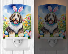 Load image into Gallery viewer, Bernedoodle Easter Egg Hunt Ceramic Night Light
