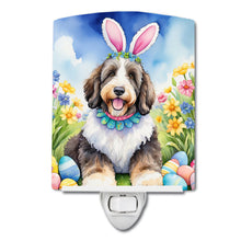 Load image into Gallery viewer, Bernedoodle Easter Egg Hunt Ceramic Night Light