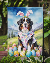 Load image into Gallery viewer, Bernese Mountain Dog Easter Garden Flag - Easter Egg Hunt - Dog-Themed Spring Yard Decor