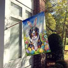Load image into Gallery viewer, Bernese Mountain Dog Easter Egg Hunt House Flag