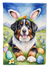 Load image into Gallery viewer, Bernese Mountain Dog Easter Garden Flag - Easter Egg Hunt - Dog-Themed Spring Yard Decor