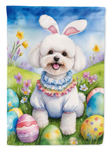 Load image into Gallery viewer, Bichon Frise Easter Garden Flag - Easter Egg Hunt - Dog-Themed Spring Yard Decor