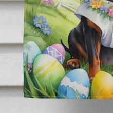Load image into Gallery viewer, Black and Tan Coonhound Easter Egg Hunt House Flag