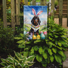 Load image into Gallery viewer, Black and Tan Coonhound Easter Garden Flag - Easter Egg Hunt - Dog-Themed Spring Yard Decor