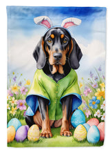 Load image into Gallery viewer, Black and Tan Coonhound Easter Garden Flag - Easter Egg Hunt - Dog-Themed Spring Yard Decor