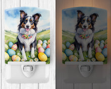 Load image into Gallery viewer, Border Collie Easter Egg Hunt Ceramic Night Light