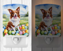 Load image into Gallery viewer, Border Collie Easter Egg Hunt Ceramic Night Light