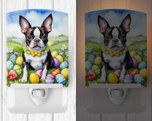 Load image into Gallery viewer, Boston Terrier Easter Egg Hunt Ceramic Night Light