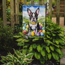 Load image into Gallery viewer, Boston Terrier Easter Garden Flag - Easter Egg Hunt - Dog-Themed Spring Yard Decor
