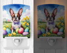Load image into Gallery viewer, Boston Terrier Easter Egg Hunt Ceramic Night Light