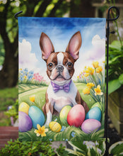 Load image into Gallery viewer, Boston Terrier Easter Garden Flag - Easter Egg Hunt - Dog-Themed Spring Yard Decor
