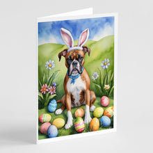 Load image into Gallery viewer, Boxer Easter Egg Hunt Greeting Cards - Blank Note Cards – 8-Pack of Artist-Designed Cards with Envelopes