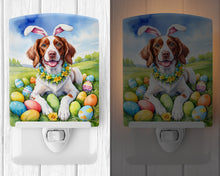 Load image into Gallery viewer, Brittany Spaniel Easter Egg Hunt Ceramic Night Light