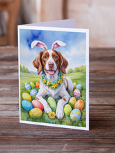 Load image into Gallery viewer, Brittany Spaniel Easter Egg Hunt Greeting Cards - Blank Note Cards – 8-Pack of Artist-Designed Cards with Envelopes