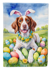 Load image into Gallery viewer, Brittany Spaniel Easter Garden Flag - Easter Egg Hunt - Dog-Themed Spring Yard Decor