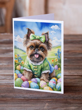 Load image into Gallery viewer, Brussels Griffon Easter Egg Hunt Greeting Cards - Blank Note Cards – 8-Pack of Artist-Designed Cards with Envelopes