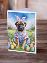 Load image into Gallery viewer, Bullmastiff Easter Egg Hunt Greeting Cards - Blank Note Cards – 8-Pack of Artist-Designed Cards with Envelopes