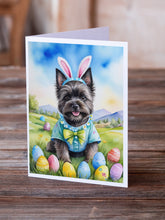 Load image into Gallery viewer, Cairn Terrier Easter Egg Hunt Greeting Cards - Blank Note Cards – 8-Pack of Artist-Designed Cards with Envelopes
