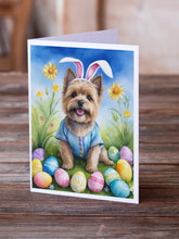 Load image into Gallery viewer, Cairn Terrier Easter Egg Hunt Greeting Cards - Blank Note Cards – 8-Pack of Artist-Designed Cards with Envelopes
