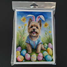 Load image into Gallery viewer, Cairn Terrier Easter Egg Hunt Greeting Cards - Blank Note Cards – 8-Pack of Artist-Designed Cards with Envelopes