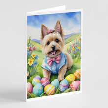 Load image into Gallery viewer, Cairn Terrier Easter Egg Hunt Greeting Cards - Blank Note Cards – 8-Pack of Artist-Designed Cards with Envelopes