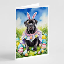 Load image into Gallery viewer, Cane Corso Easter Egg Hunt Greeting Cards - Blank Note Cards – 8-Pack of Artist-Designed Cards with Envelopes