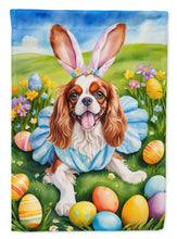 Load image into Gallery viewer, Cavalier King Charles Spaniel Easter Garden Flag - Easter Egg Hunt - Dog-Themed Spring Yard Decor