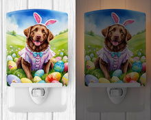 Load image into Gallery viewer, Chesapeake Bay Retriever Easter Egg Hunt Ceramic Night Light
