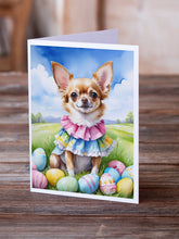 Load image into Gallery viewer, Chihuahua Easter Egg Hunt Greeting Cards - Blank Note Cards – 8-Pack of Artist-Designed Cards with Envelopes