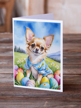 Load image into Gallery viewer, Chihuahua Easter Egg Hunt Greeting Cards - Blank Note Cards – 8-Pack of Artist-Designed Cards with Envelopes