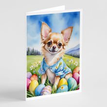 Load image into Gallery viewer, Chihuahua Easter Egg Hunt Greeting Cards - Blank Note Cards – 8-Pack of Artist-Designed Cards with Envelopes