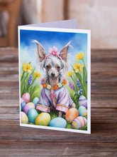 Load image into Gallery viewer, Chinese Crested Easter Egg Hunt Greeting Cards - Blank Note Cards – 8-Pack of Artist-Designed Cards with Envelopes