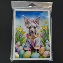 Load image into Gallery viewer, Chinese Crested Easter Egg Hunt Greeting Cards - Blank Note Cards – 8-Pack of Artist-Designed Cards with Envelopes