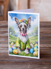 Load image into Gallery viewer, Chinese Crested Easter Egg Hunt Greeting Cards - Blank Note Cards – 8-Pack of Artist-Designed Cards with Envelopes