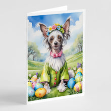 Load image into Gallery viewer, Chinese Crested Easter Egg Hunt Greeting Cards - Blank Note Cards – 8-Pack of Artist-Designed Cards with Envelopes