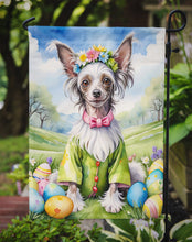 Load image into Gallery viewer, Chinese Crested Easter Garden Flag - Easter Egg Hunt - Dog-Themed Spring Yard Decor