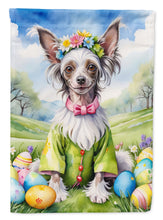 Load image into Gallery viewer, Chinese Crested Easter Garden Flag - Easter Egg Hunt - Dog-Themed Spring Yard Decor