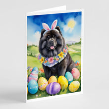 Load image into Gallery viewer, Chow Chow Easter Egg Hunt Greeting Cards - Blank Note Cards – 8-Pack of Artist-Designed Cards with Envelopes