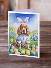 Load image into Gallery viewer, Cocker Spaniel Easter Egg Hunt Greeting Cards - Blank Note Cards – 8-Pack of Artist-Designed Cards with Envelopes