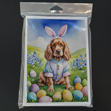 Load image into Gallery viewer, Cocker Spaniel Easter Egg Hunt Greeting Cards - Blank Note Cards – 8-Pack of Artist-Designed Cards with Envelopes