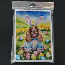 Load image into Gallery viewer, Cocker Spaniel Easter Egg Hunt Greeting Cards - Blank Note Cards – 8-Pack of Artist-Designed Cards with Envelopes