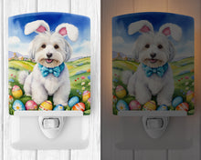 Load image into Gallery viewer, Coton de Tulear Easter Egg Hunt Ceramic Night Light