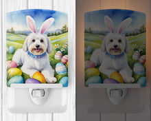 Load image into Gallery viewer, Coton de Tulear Easter Egg Hunt Ceramic Night Light